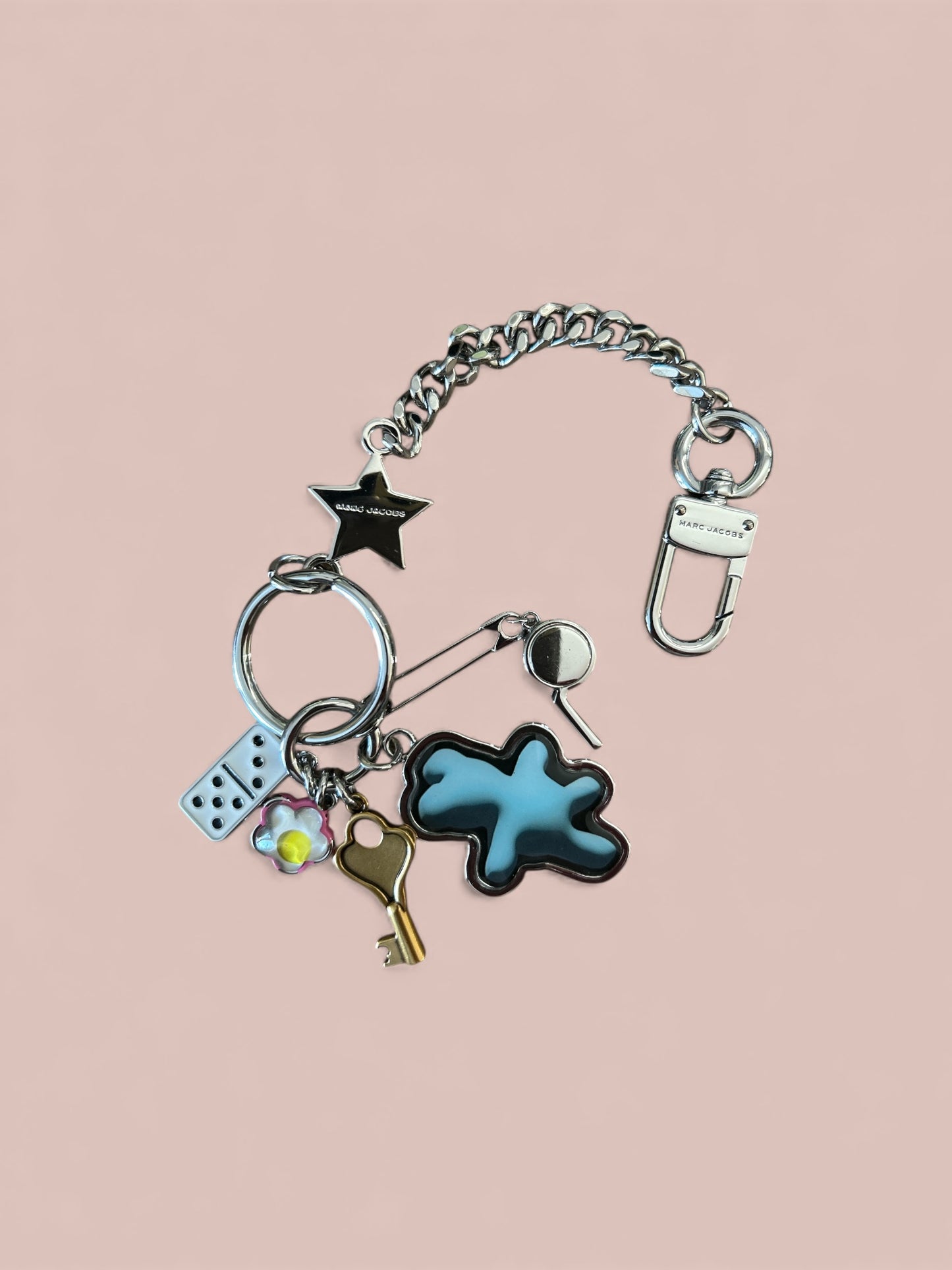 Marc Jacobs The Sticker Charm Keychain New with Marc Jacob Mini Bag.