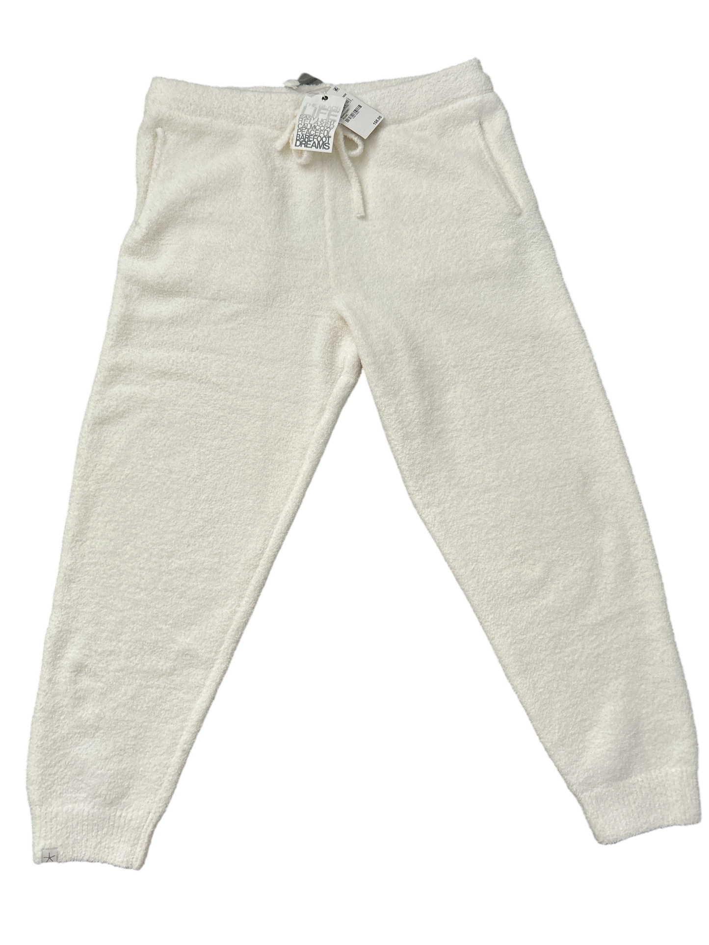 BEARFOOT DREAMS JOGGER BOTTOMS IN SUPER SOFT, FLUFFY, THICK, WARM WHITE. UK SIZE: LARGE NEW WITH TAGS.