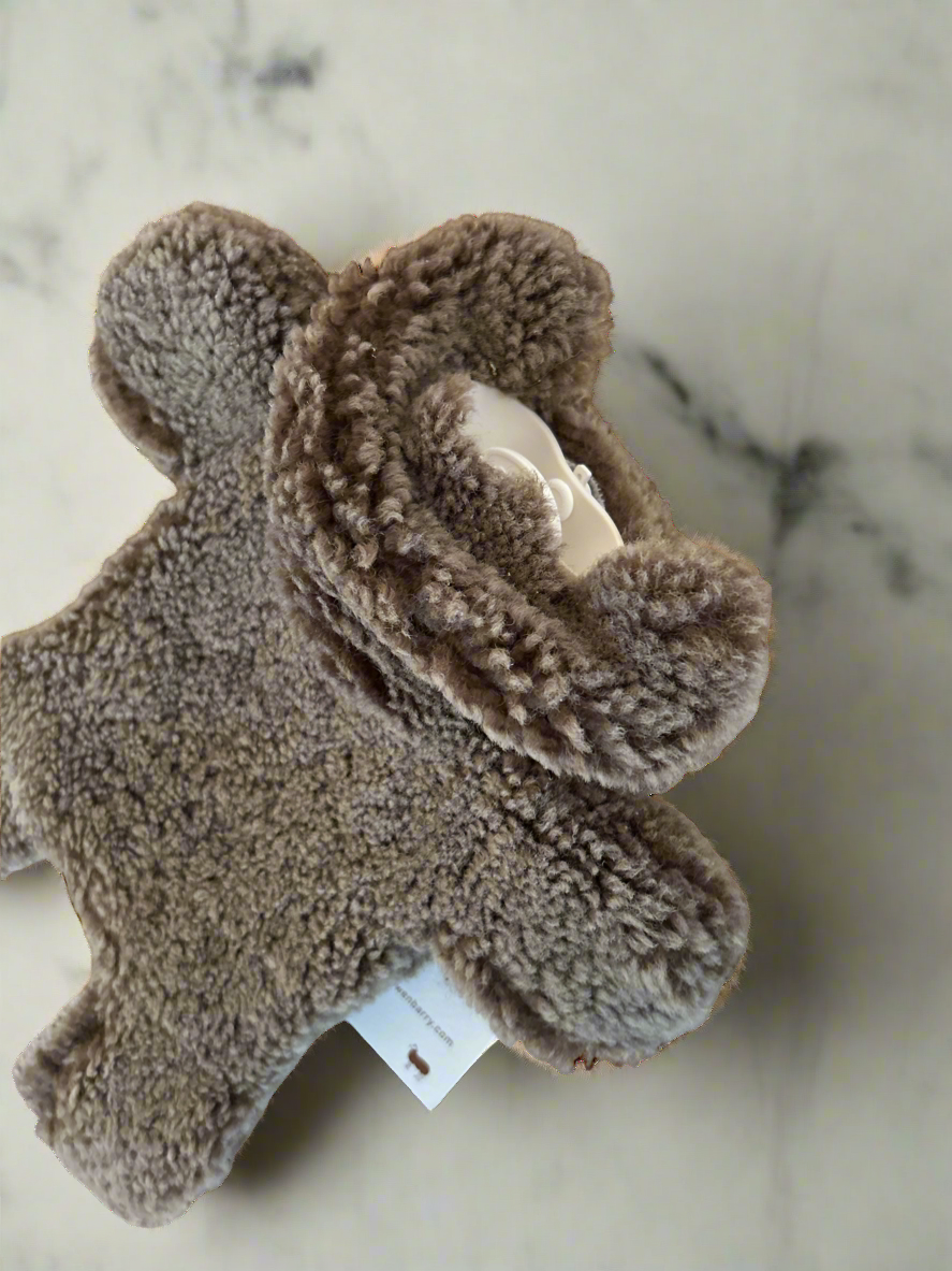 OWEN BARRY “ERIC Jr” BRITISH GRAPHITO GREY FLAT HOT WATER BOTTLE. NEW WITH TAGS