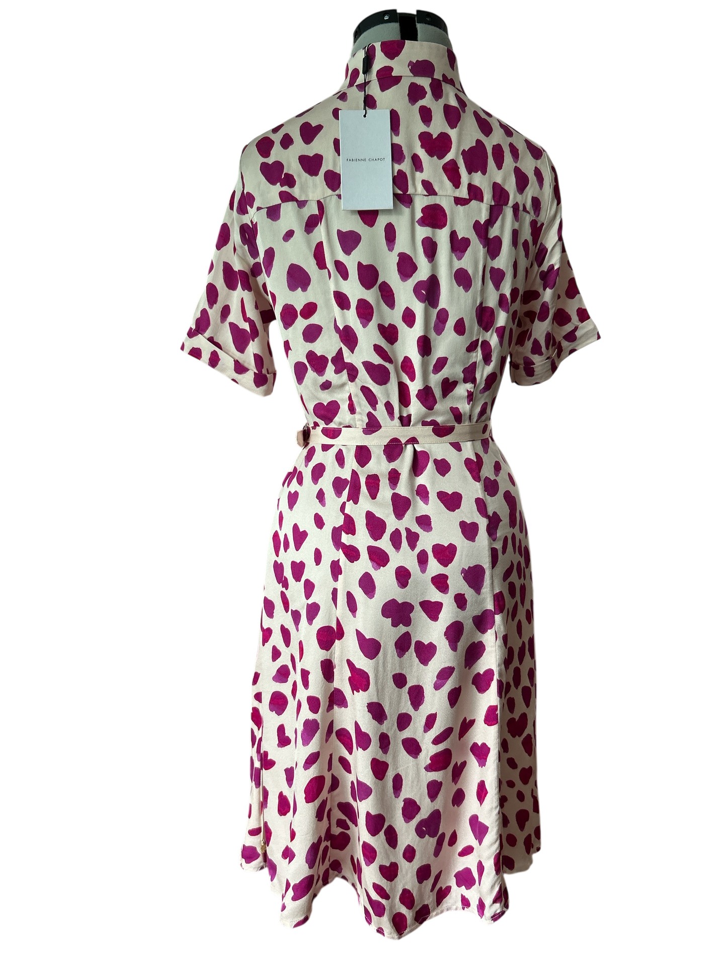 NEW WITH TAGS. FABIENNE CHAPOT MILA DRESS HAPPY LEOPARD Size Small 6/8 UK.