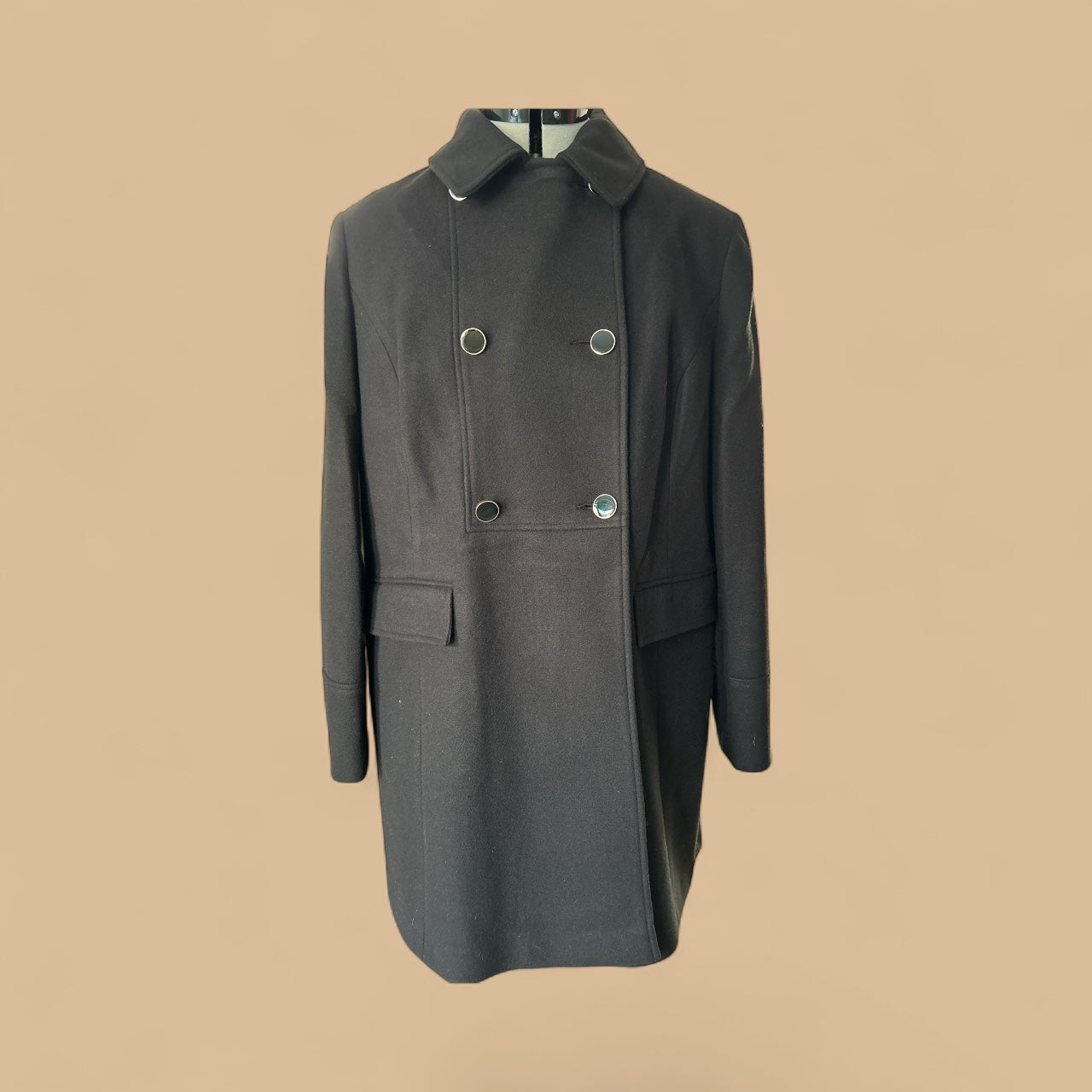 WOMENS LOVE & ROSES PEA-COAT UK 14 EU 42 US 10 3/4 LENGTH NEW TAGGED