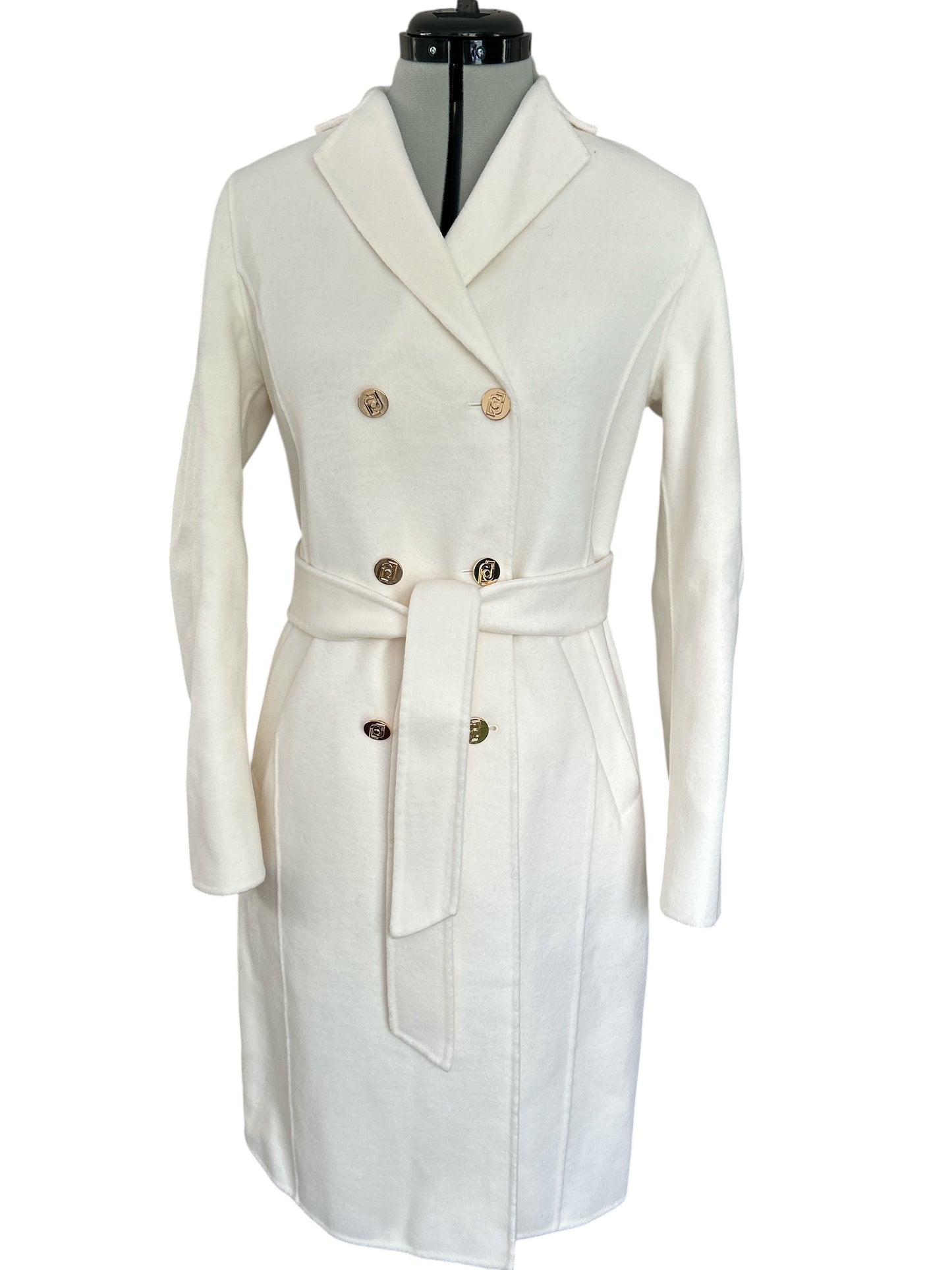 TAGGED AND NEW LIU-JO MILANO ITALIAN MADE WHITE COAT UK SIZE 12. EU.38.