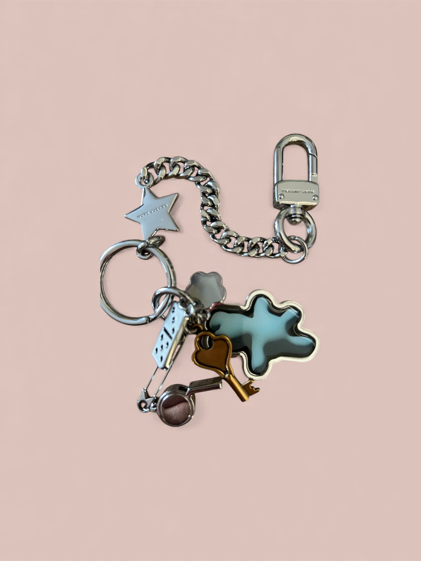 Marc Jacobs The Sticker Charm Keychain New with Marc Jacob Mini Bag.