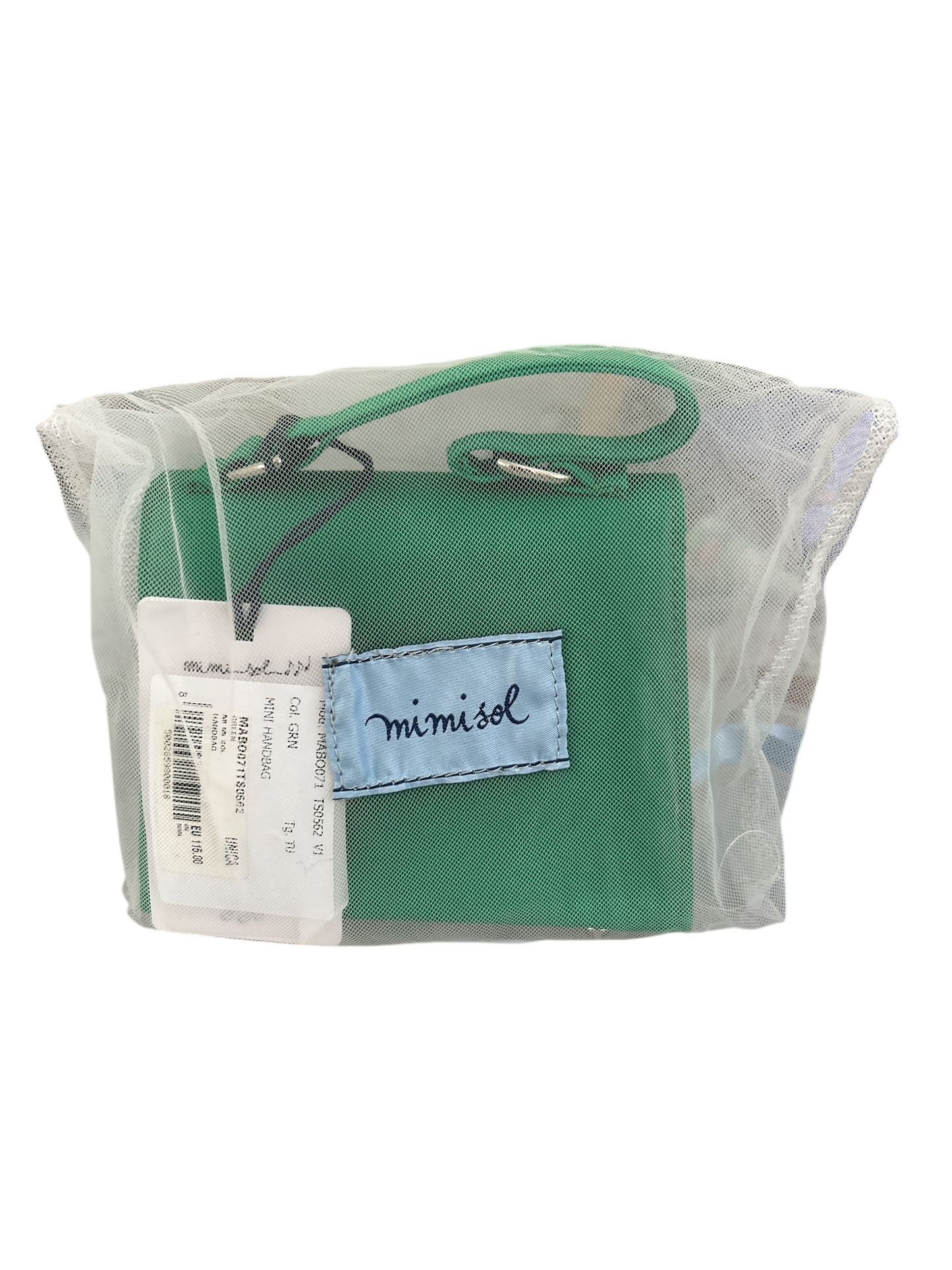 CHILDS MI MI SOL MINI GREEN HANDBAG NEW TAGGED DUST BAG 20 X 16 X 4.5CM.