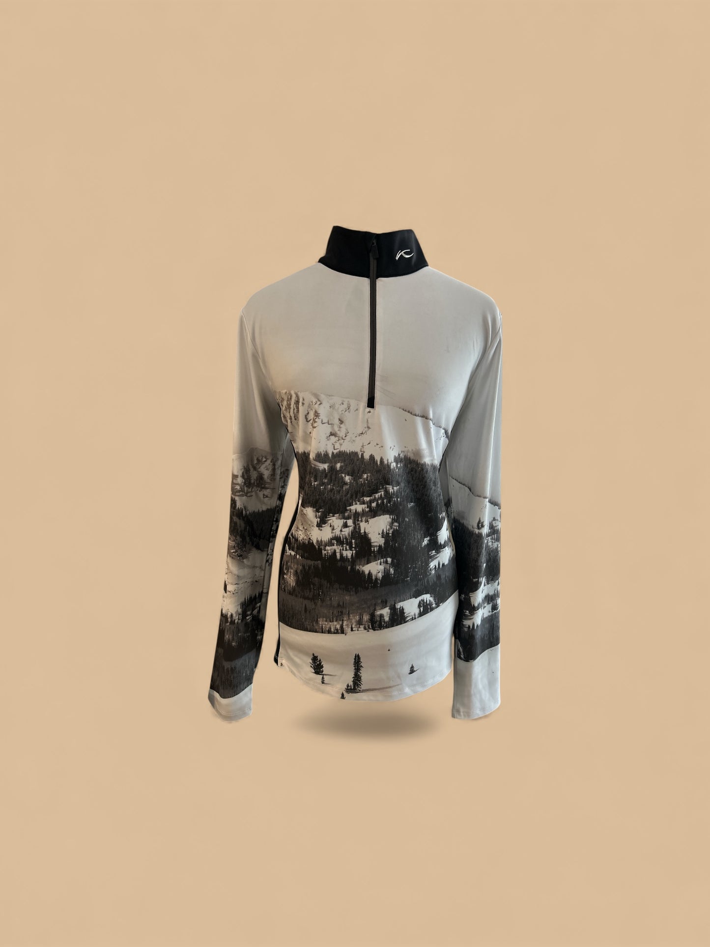 MENS SHIRT KJUS REVEL PRINTED MIDLAYER HZ WHITE/IRON NEW WITH TAGS