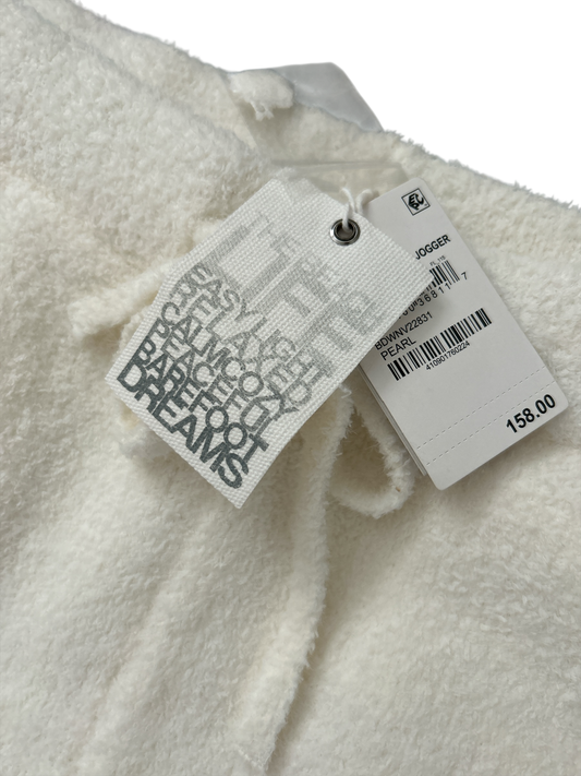 BEARFOOT DREAMS JOGGER BOTTOMS IN SUPER SOFT, FLUFFY, THICK, WARM WHITE. UK SIZE: LARGE NEW WITH TAGS.
