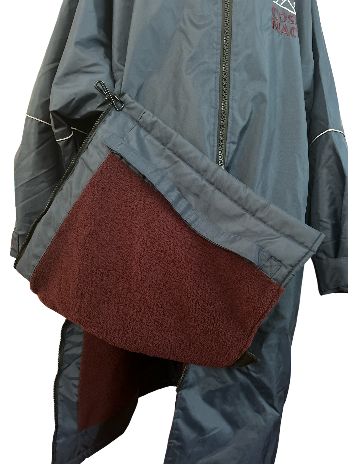 NEW WITH TAGS, COSIROBE FLEX WATERPROOF DRY CHANGING ROBE MIDNIGHT NAVY. SIZE LARGE. HOODED.