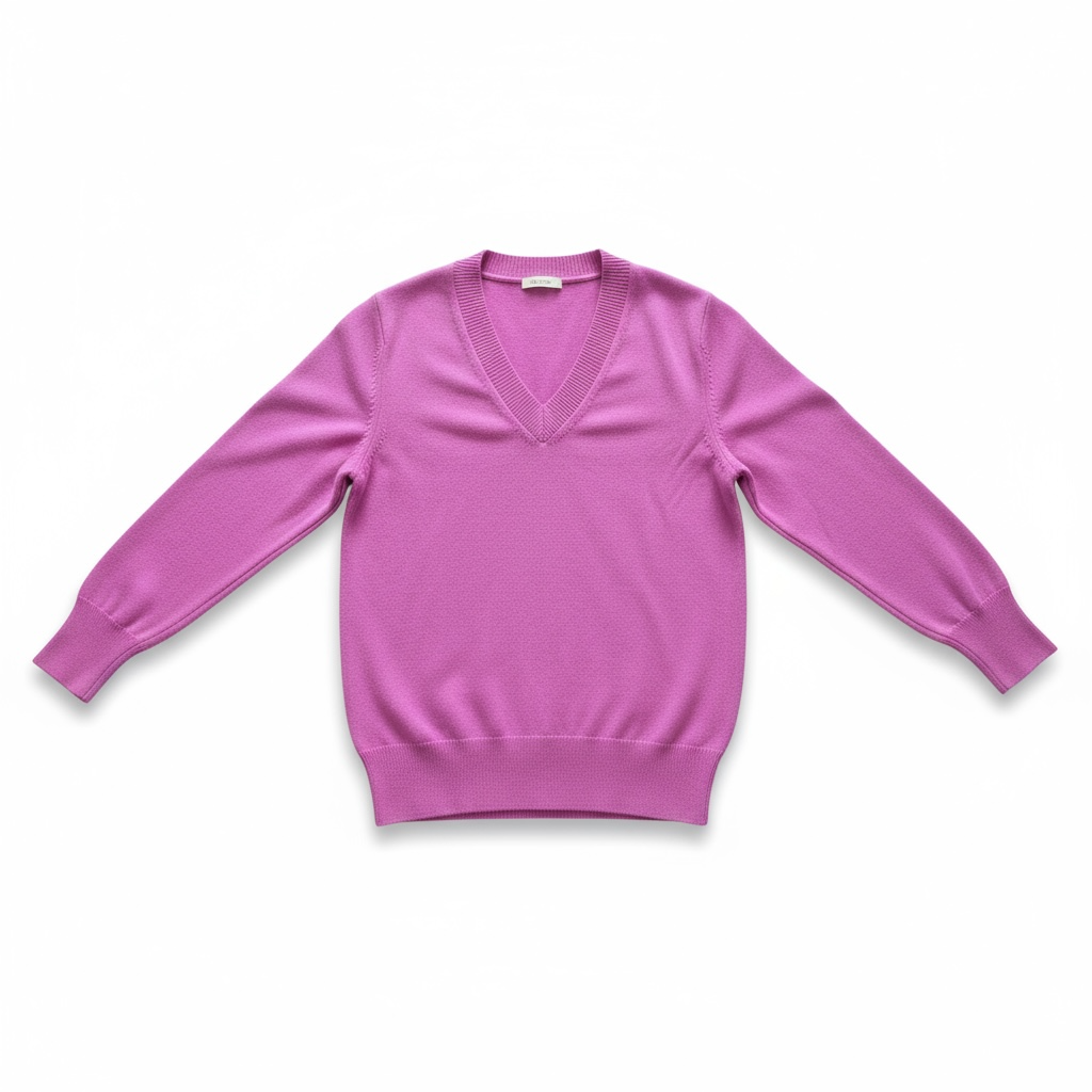 WOMANS "C A S H" PURPLE V NECK PURPLE JUMPER SIZE LARGE NEW RRP: £315!