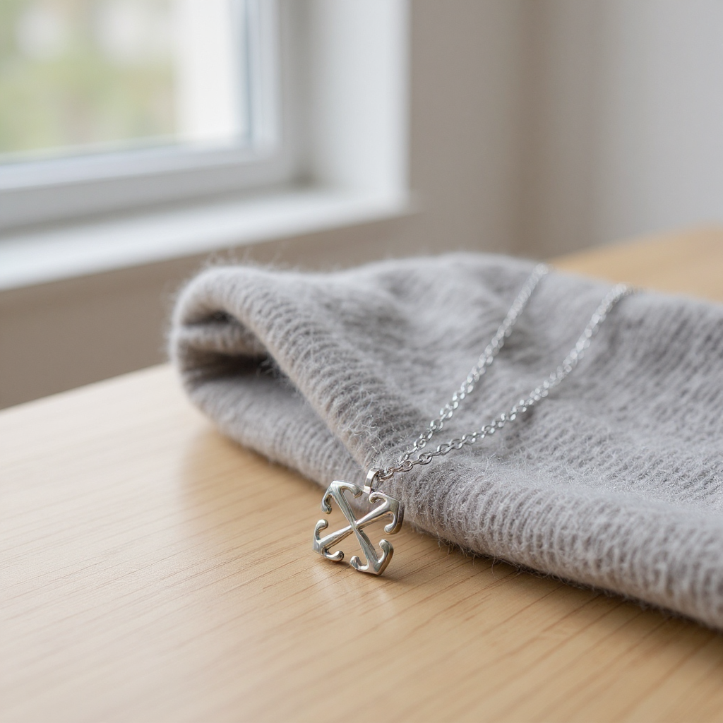 "OFF WHITE" SILVER NECKLACE BOXED WITH TAGS NEW, READY TO WEAR OFF WHITE.RRP:£350.00