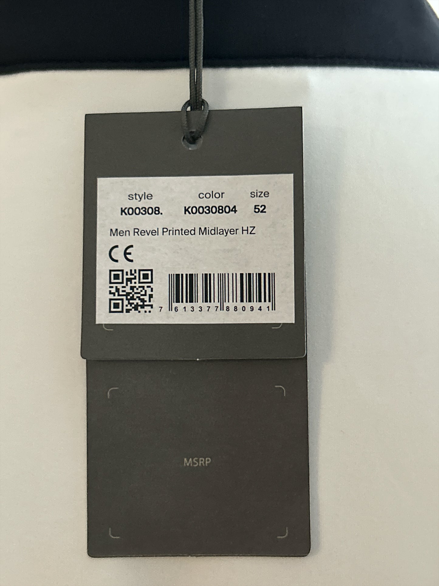 MENS SHIRT KJUS REVEL PRINTED MIDLAYER HZ WHITE/IRON NEW WITH TAGS