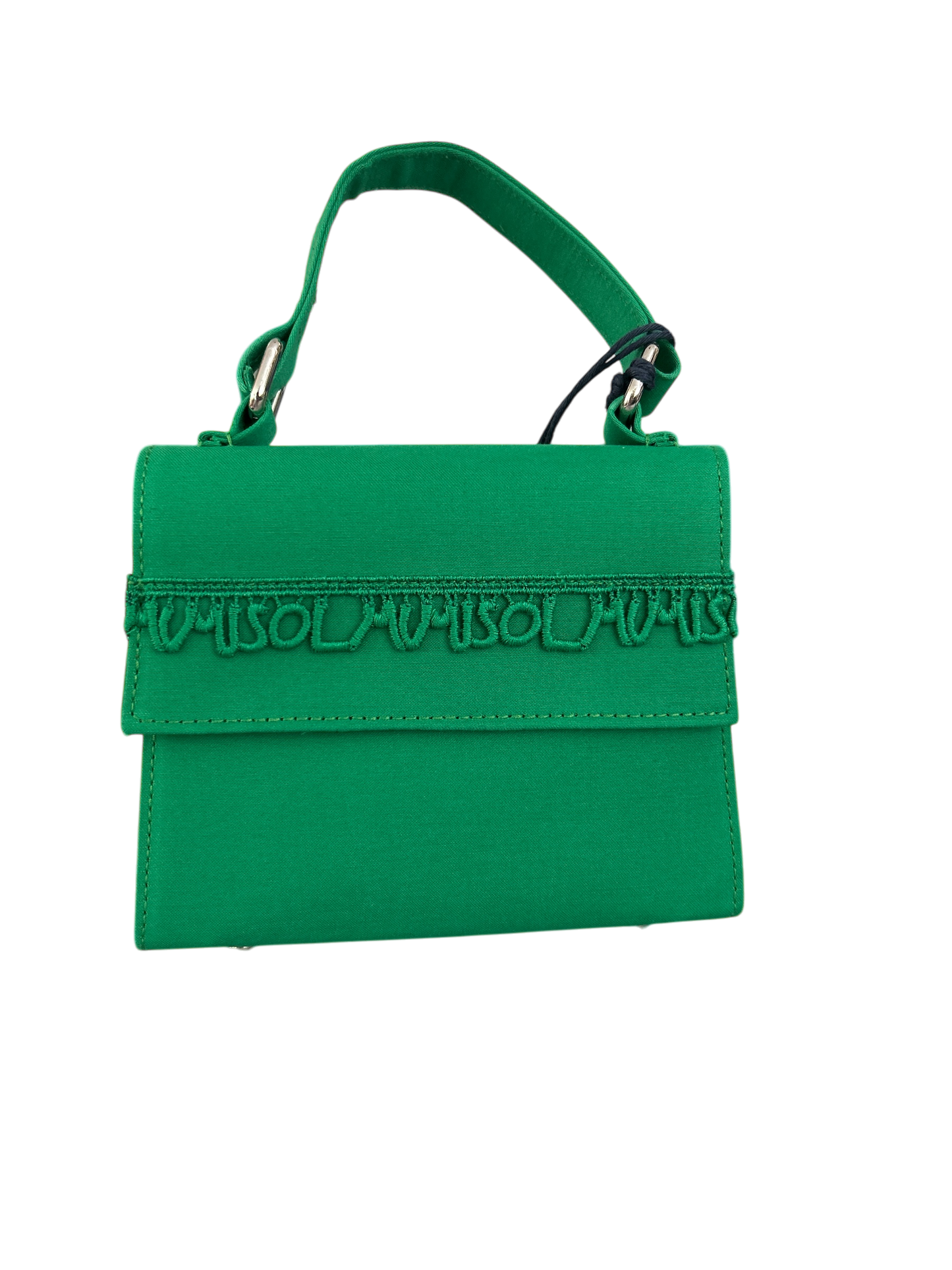 CHILDS MI MI SOL MINI GREEN HANDBAG NEW TAGGED DUST BAG 20 X 16 X 4.5CM.