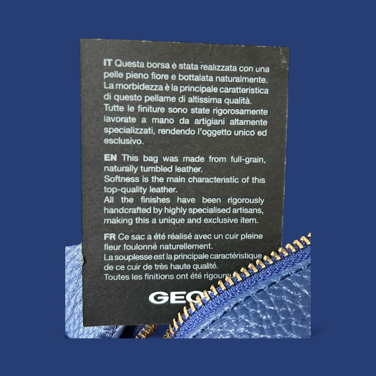 WOMENS GEOX NAVY "BLUETTE" “NARCISIA” HANDBAG NEW AND TAGGED