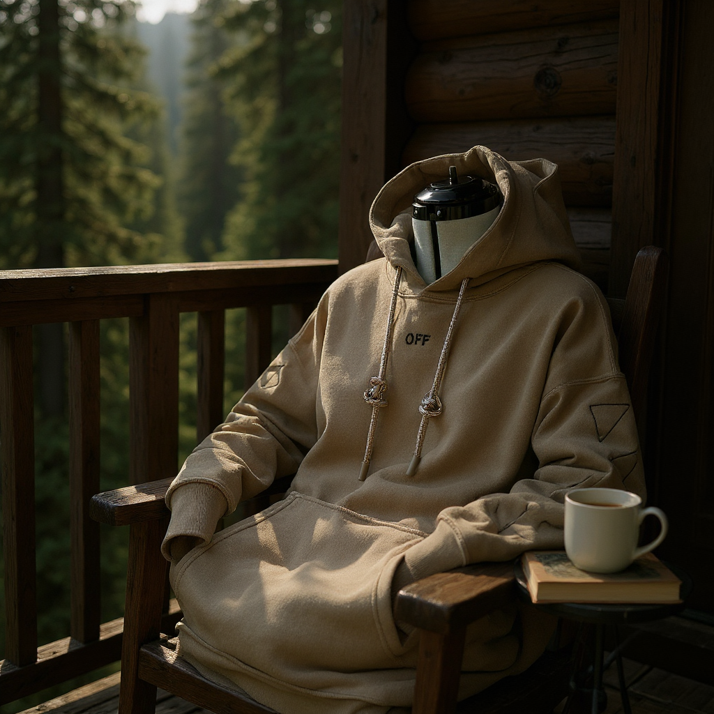 “OFF WHITE” NEW AND TAGGED OFF WHITE SKATE HOODIE BEIGE BLACK SIZE UK MEDIUM.RRP:£940.00