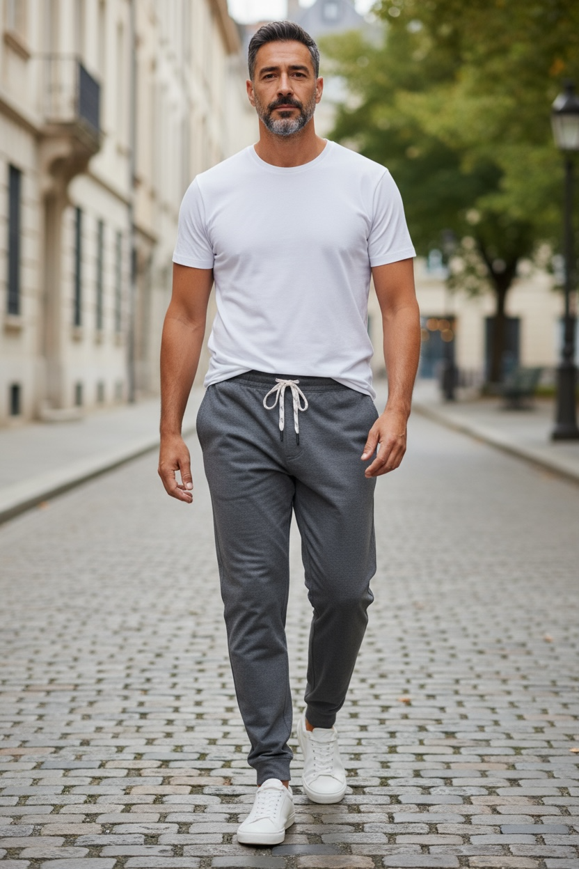 NATHAN 365 JOGGERS. MENS DARK CHARCOAL JOGGERS IN GRAY NEW AND TAGGED.