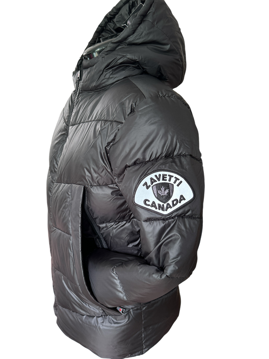 NEW WITH TAGS. ZAVETTI CANADA JET BLACK JACKET, JN MERCIATO PUFFER UK SIZE:XL RRP: £120.00