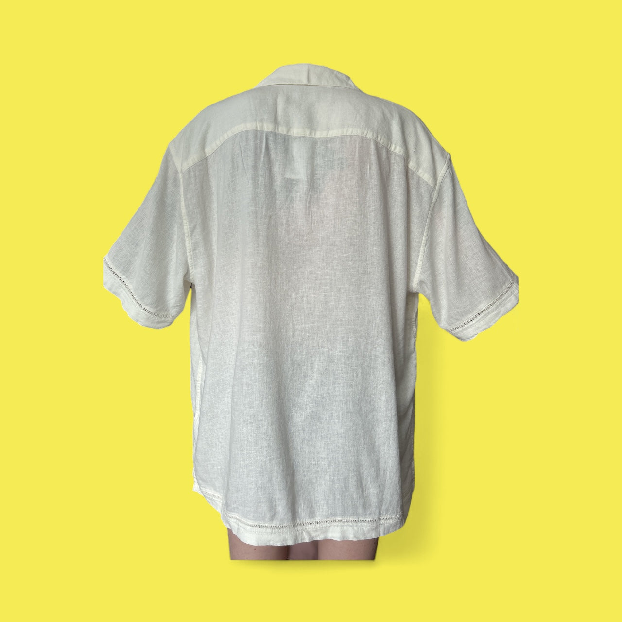 ABERCROMBIE AND FITCHBURG NEW AND TAGGED LINEN SHIRT/BLOUSE WITH DETAIL UK SIZE LARGE.