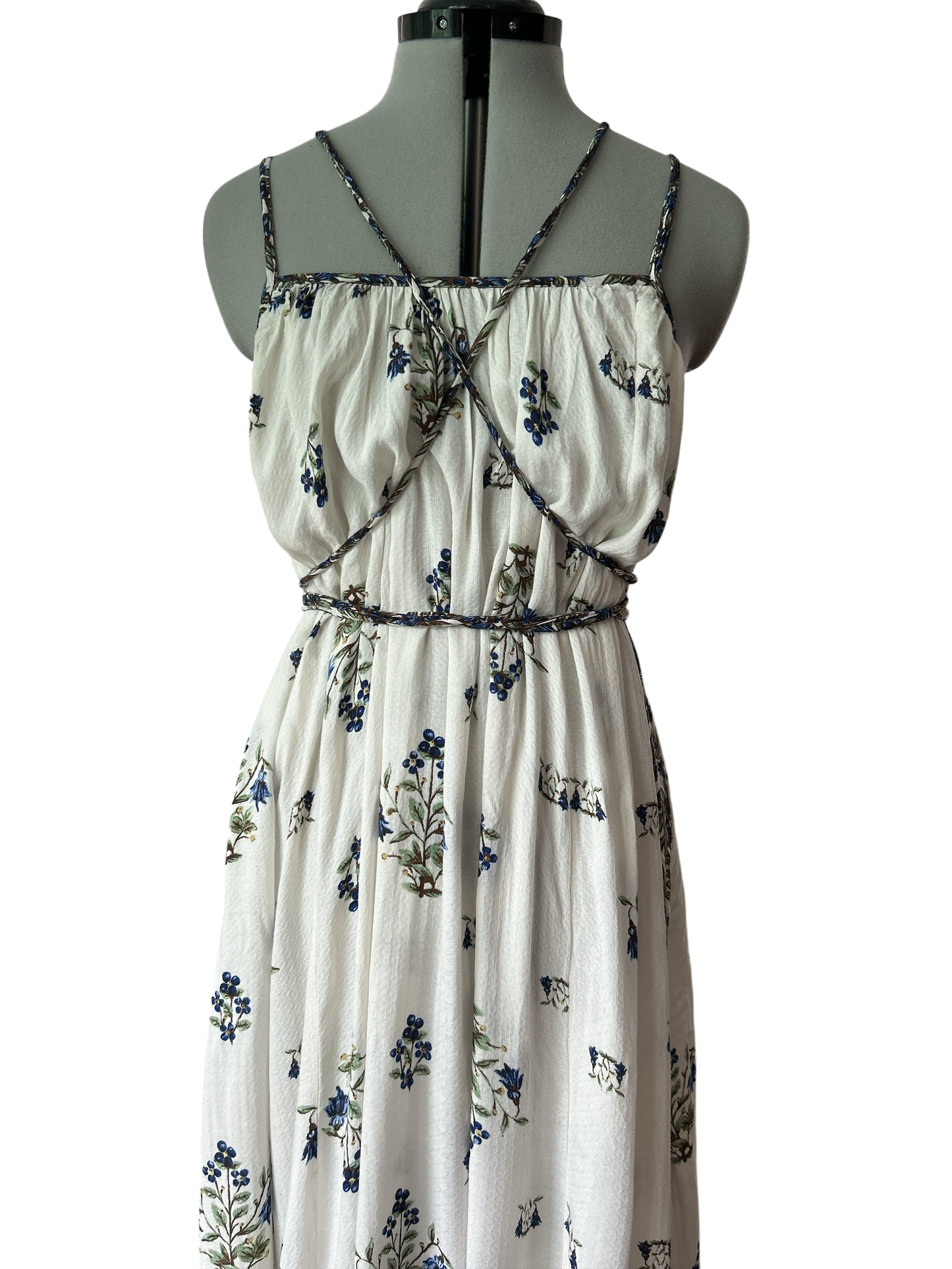 NEW WITH OUT TAGS. FREE PEOPLE ART NOUVEAU SCRAPPY FLORAL MAXY DRESS IN FREE-SIZE (8-16 UK) New Without Tags.