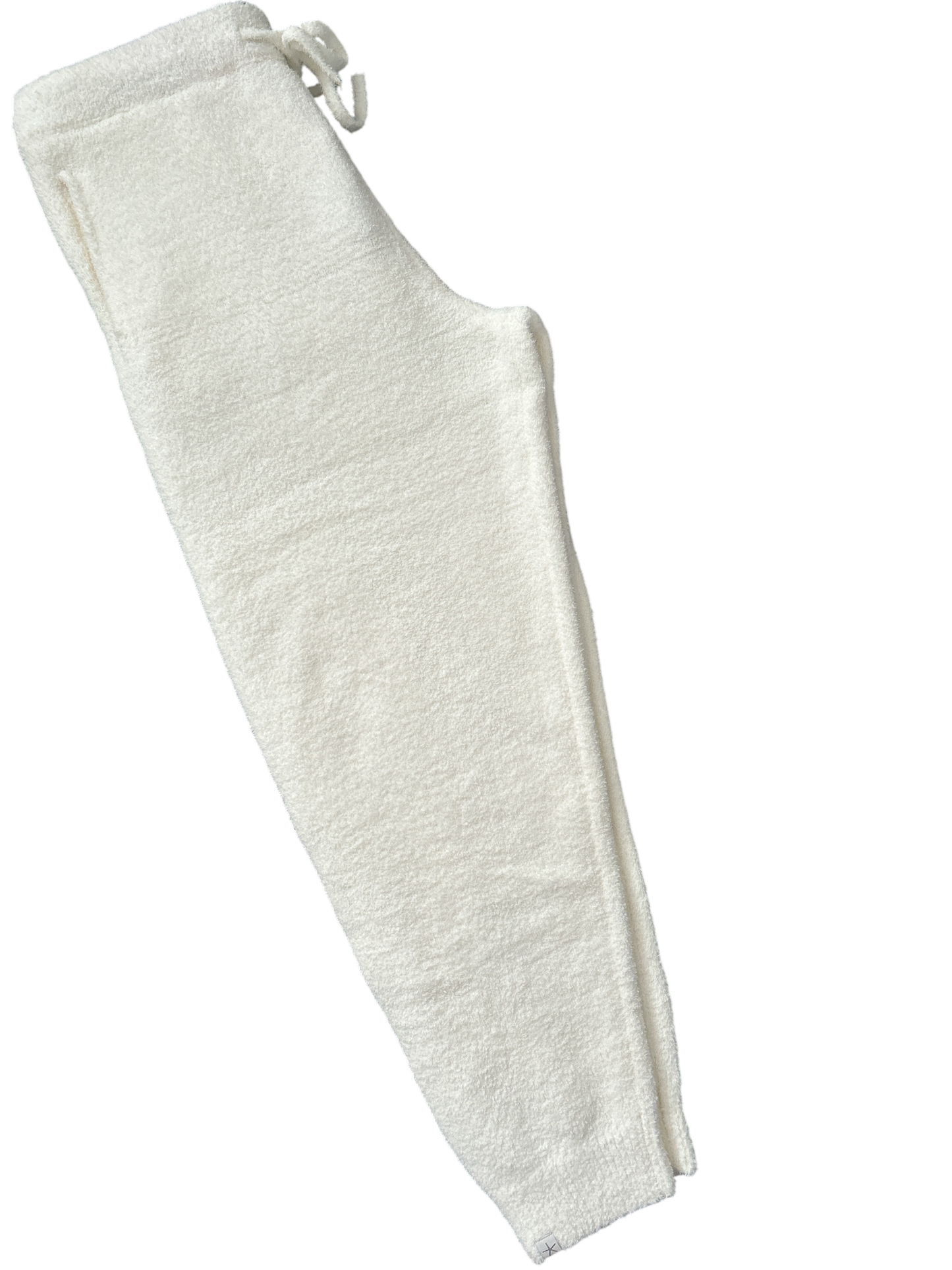 BEARFOOT DREAMS JOGGER BOTTOMS IN SUPER SOFT, FLUFFY, THICK, WARM WHITE. UK SIZE: LARGE NEW WITH TAGS.