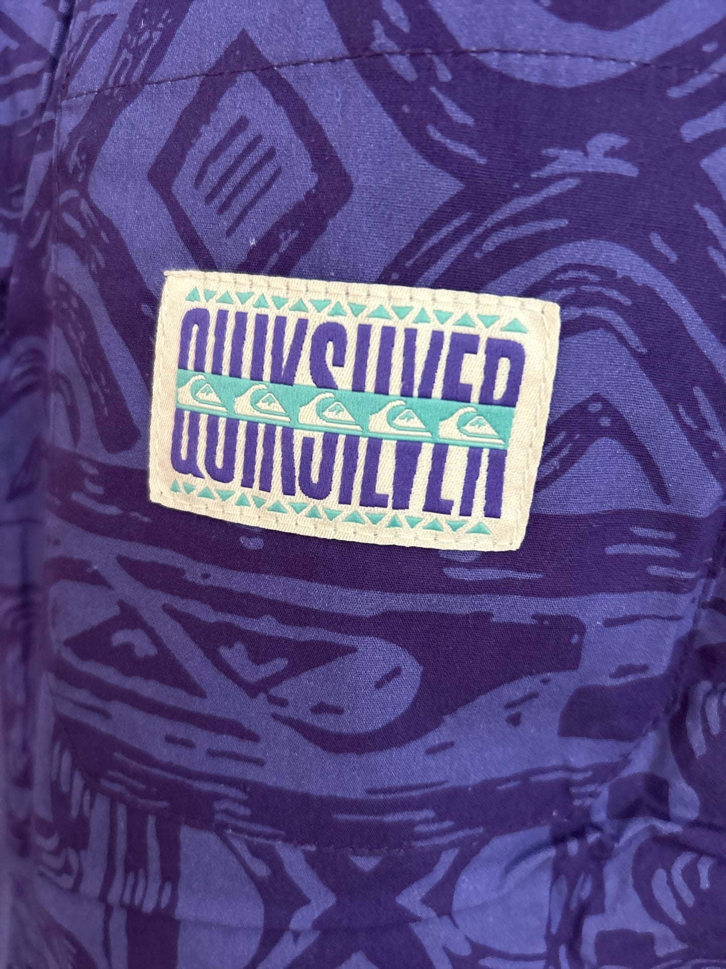 QUICKSILVER LARGE REVERSABLE BODYWARMER BORG/PURPLE NEW TAGGED.