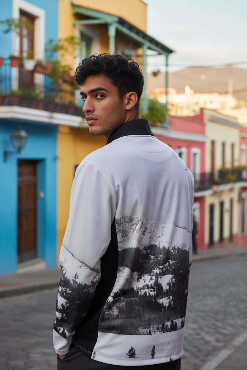 MENS SHIRT KJUS REVEL PRINTED MIDLAYER HZ WHITE/IRON NEW WITH TAGS