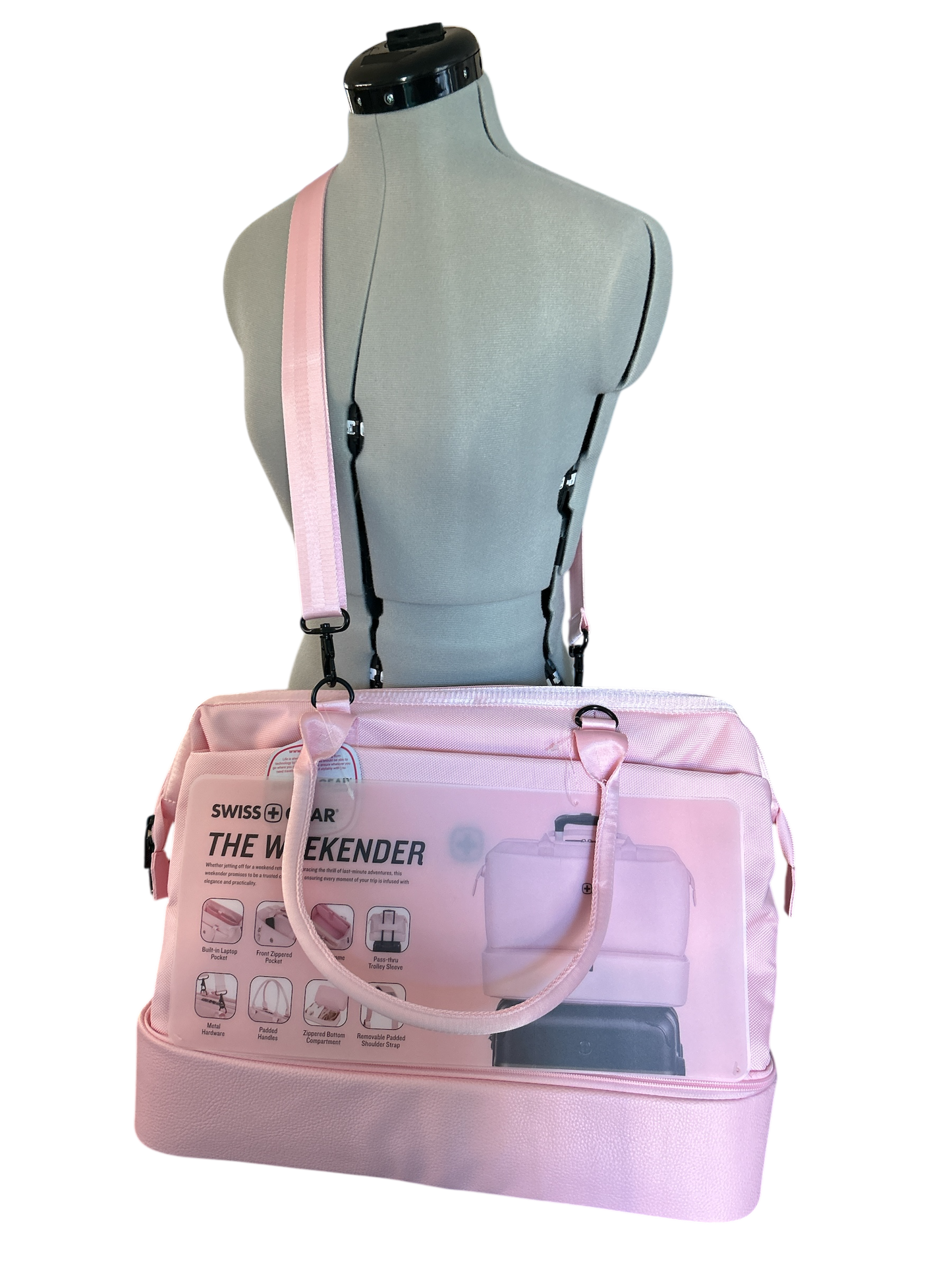 THE WEEKENDER TRAVEL TOTE BAG IN BLUSH (PINK) by SWISSGEAR. NEW WITH TAGS.