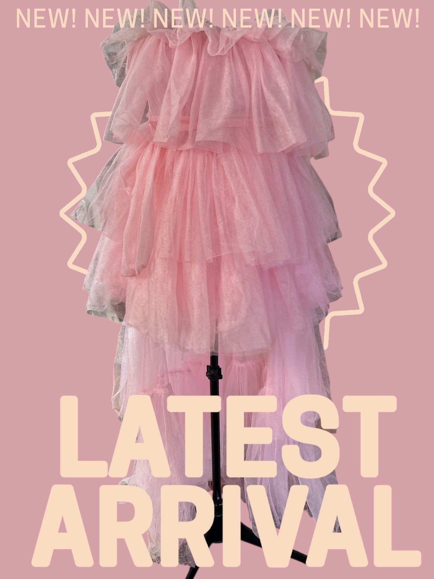 MODERN DAY COLLECTION PINK TULLE OFF SHOULDER NEW Without Tags.