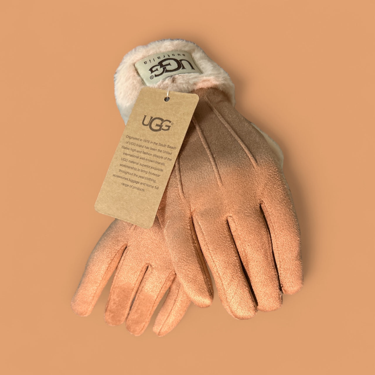 WOMENS UGG AUSTRALIA TURN CUFF GLOVES WITH TOUCH SCREEN COLD WEATHER. 100% SHEEPSKIN WATER RESISTANT NEW WITH TAGS.