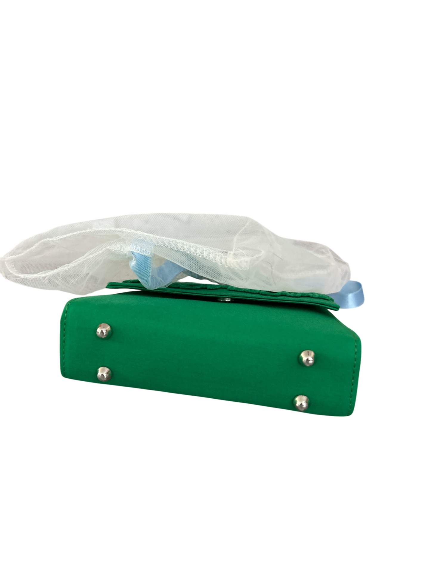 CHILDS MI MI SOL MINI GREEN HANDBAG NEW TAGGED DUST BAG 20 X 16 X 4.5CM.
