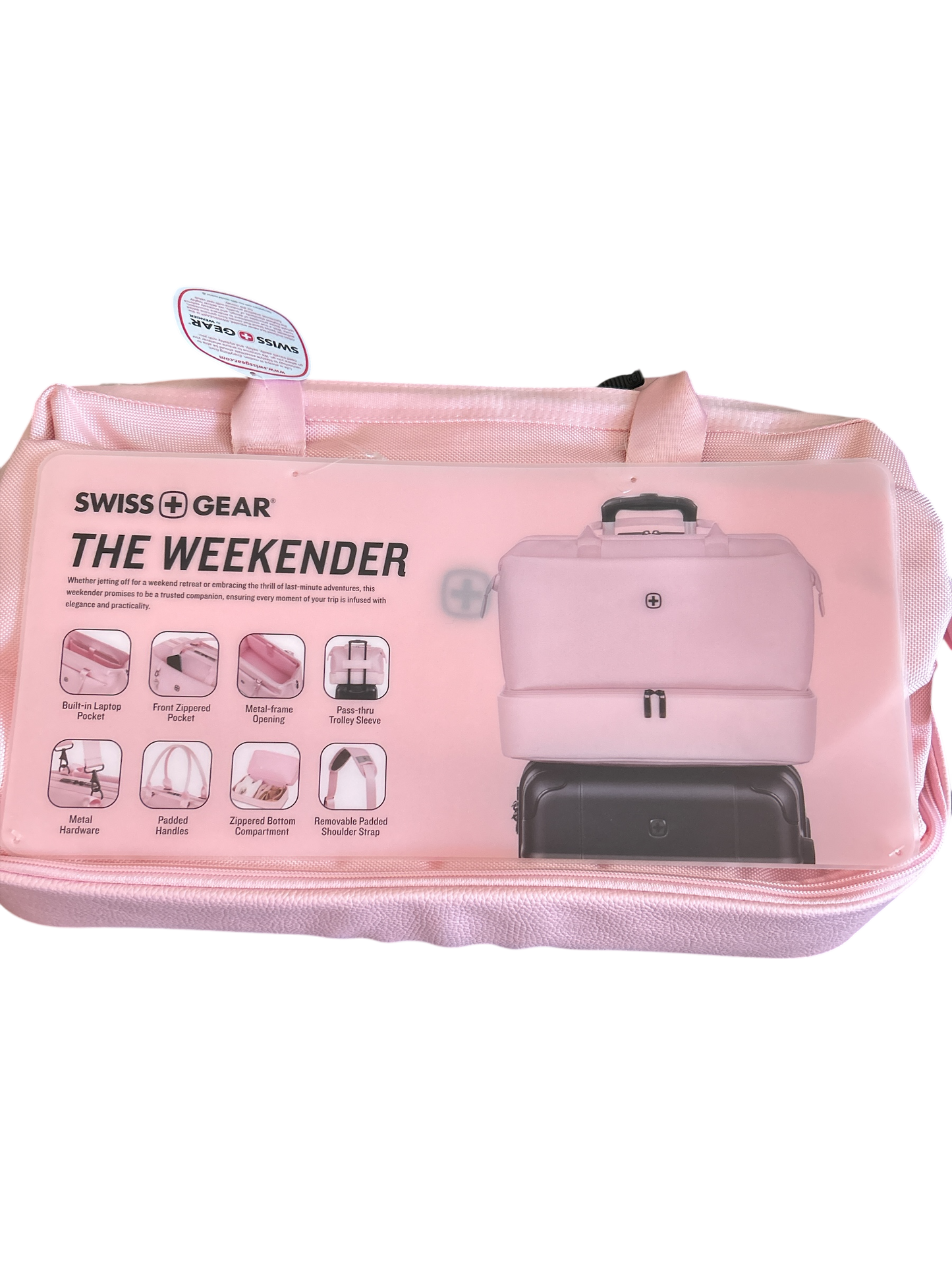 THE WEEKENDER TRAVEL TOTE BAG IN BLUSH (PINK) by SWISSGEAR. NEW WITH TAGS.