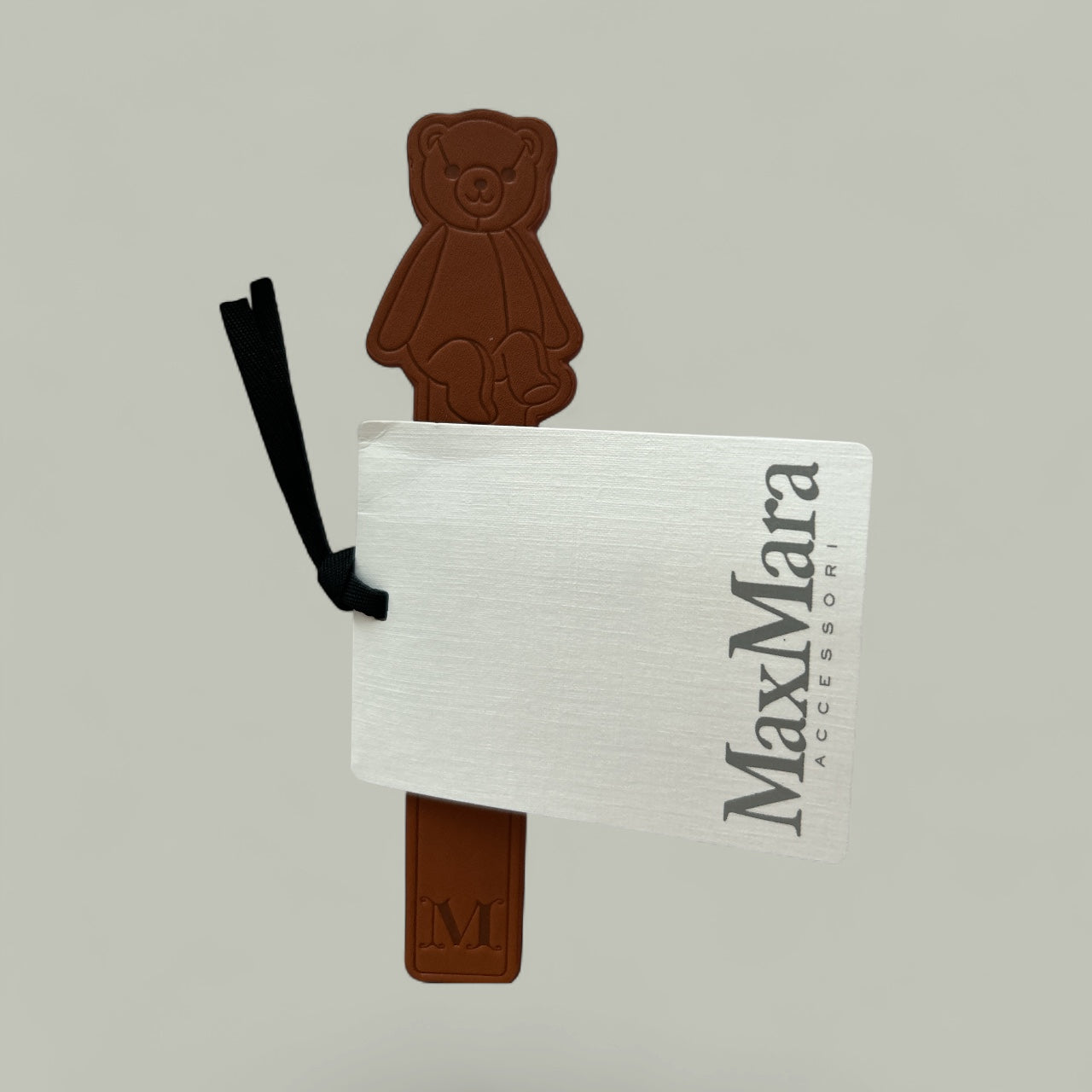NEW AND TAGGED MAX MARA LEATHER TEDDY BOOK MARK WITH GIFT POUCH. RRP:$79.00!
