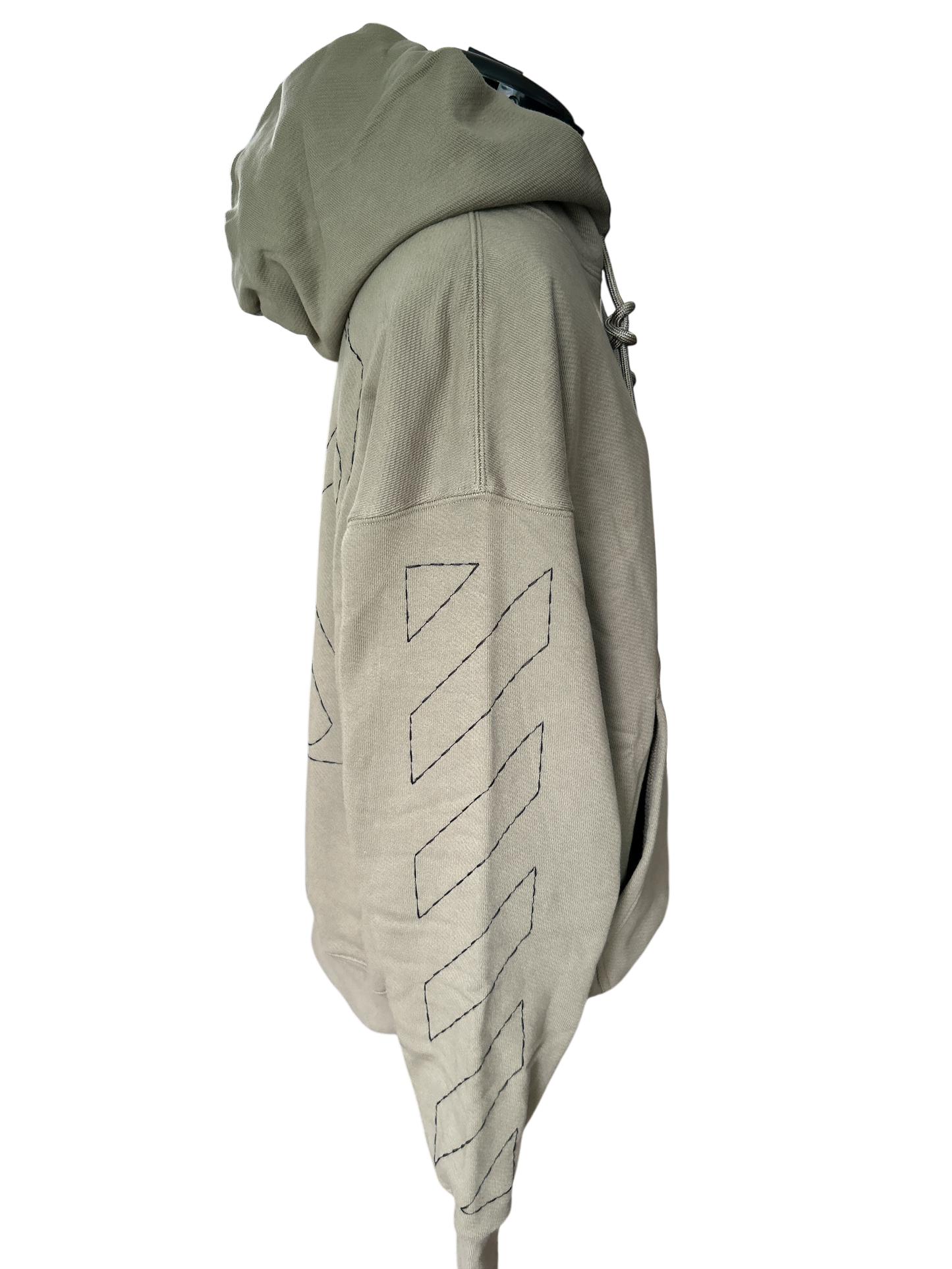 “OFF WHITE” NEW AND TAGGED OFF WHITE SKATE HOODIE BEIGE BLACK SIZE UK MEDIUM.RRP:£940.00