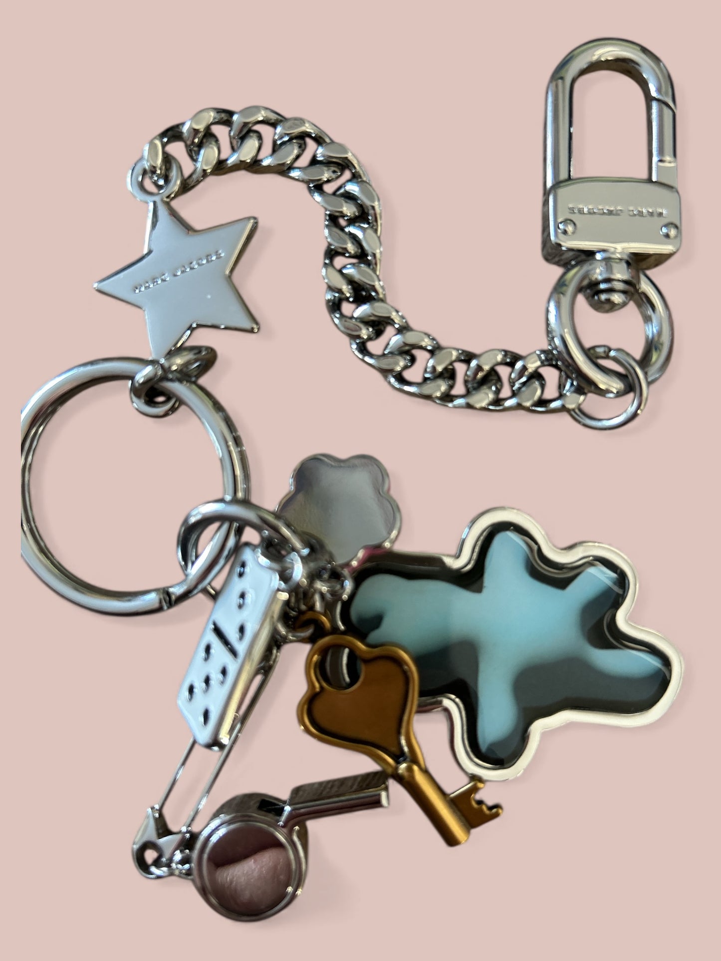 Marc Jacobs The Sticker Charm Keychain New with Marc Jacob Mini Bag.