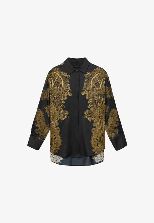 All Saints Bernie shirt Ella Black New & Tagged