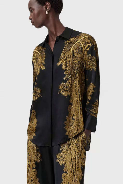 All Saints Bernie shirt Ella Black New & Tagged