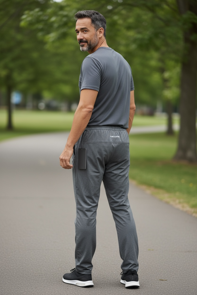 NATHAN 365 JOGGERS. MENS DARK CHARCOAL JOGGERS IN GRAY NEW AND TAGGED.