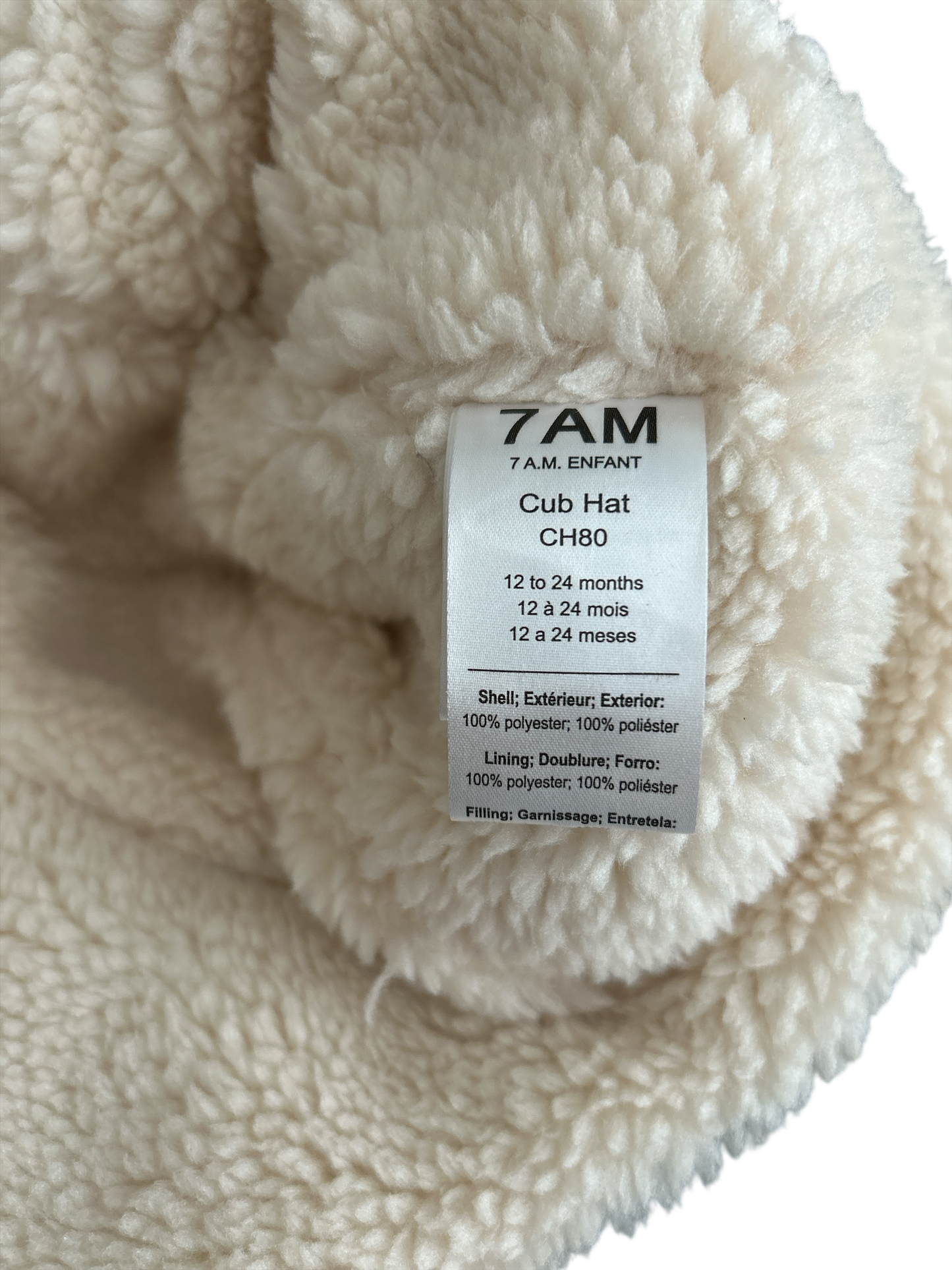 BABY 7AM ENFANT CLUB SHERPA HAT & MITTENS SET SUPER SOFT NEW BOXED