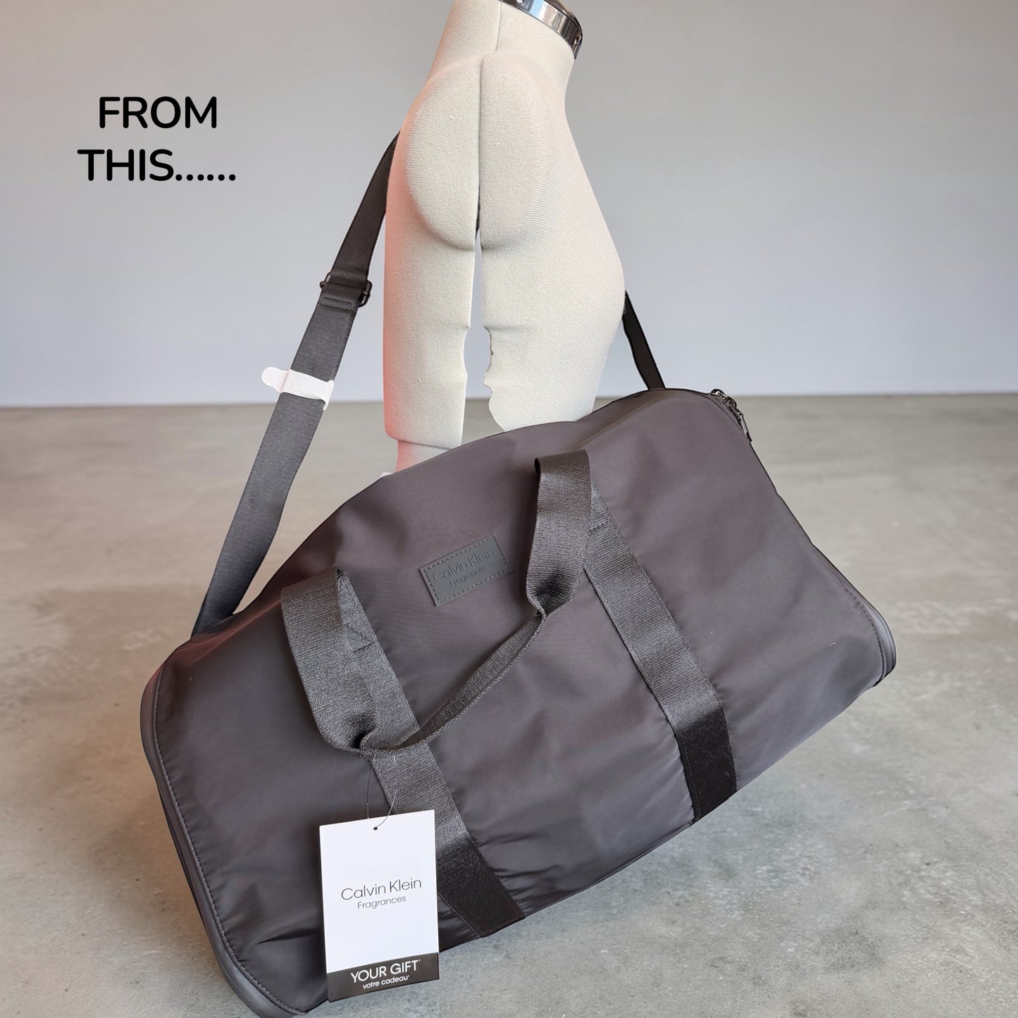CALVIN KLEIN UNISEX FULLY LINED TRANSFORMER WEEKENDER BAG NEW.