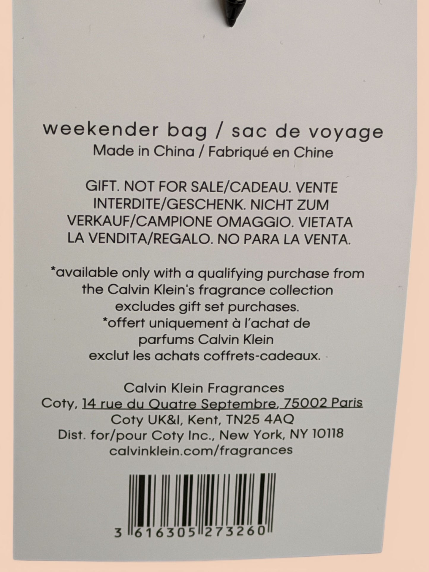CALVIN KLEIN UNISEX FULLY LINED TRANSFORMER WEEKENDER BAG NEW.
