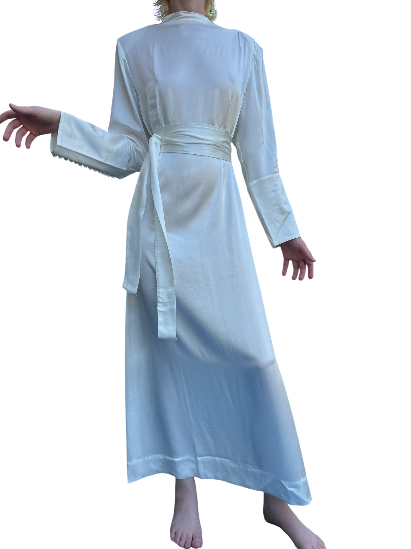 ENVELOPE 1976. TOSCANA BELTED SILK-CHARMEUSE MIDI DRESS. NEW WITH TAGS. EU 40 UK 12