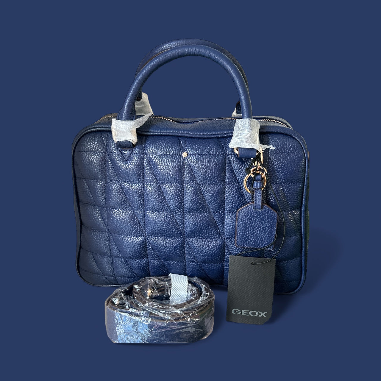 WOMENS GEOX NAVY "BLUETTE" “NARCISIA” HANDBAG NEW AND TAGGED