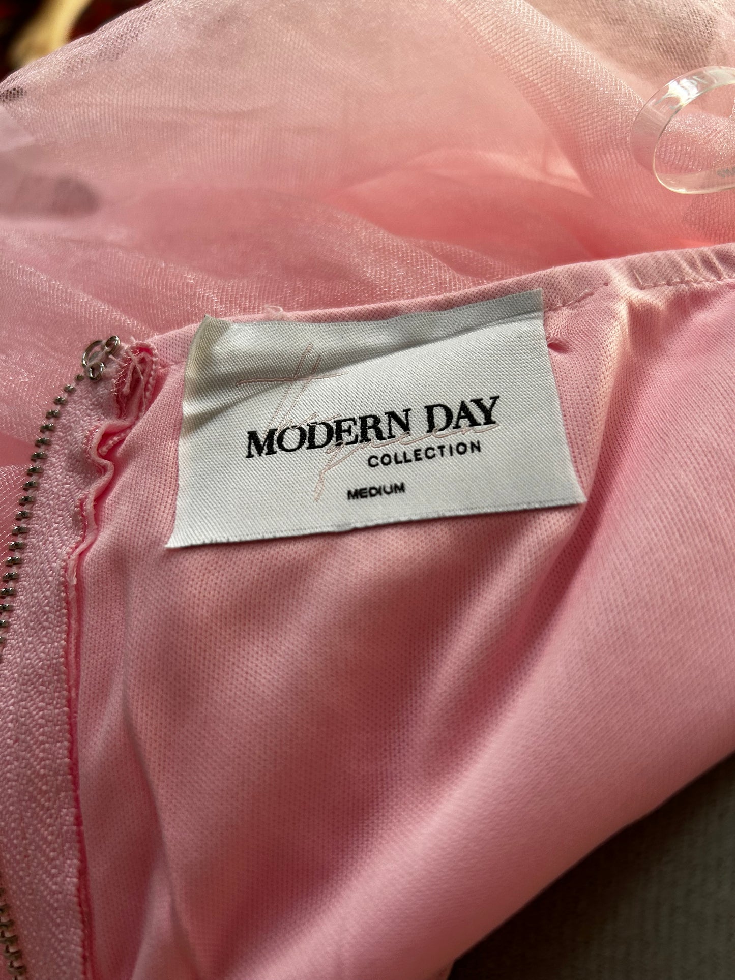 MODERN DAY COLLECTION PINK TULLE OFF SHOULDER NEW Without Tags.