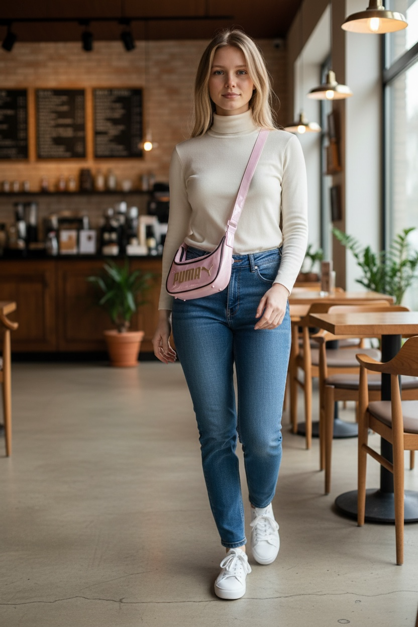 OTTOLINGER X PUMA COLLABORATION SMALL BAG IN PINK NEW.