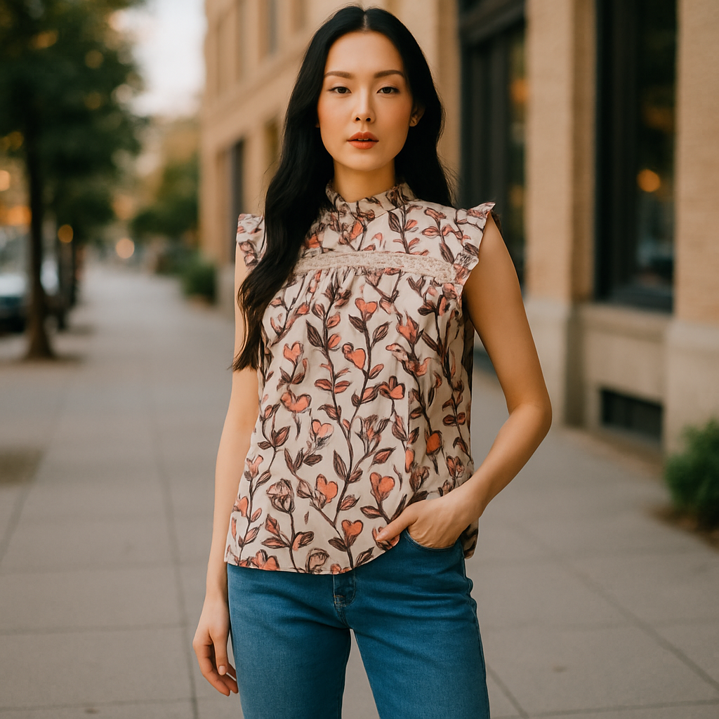 WOMENS INDI & COLD SUSTAINABILITY PROJECT IN MEDIUM BLOUSE NEW TAGGED