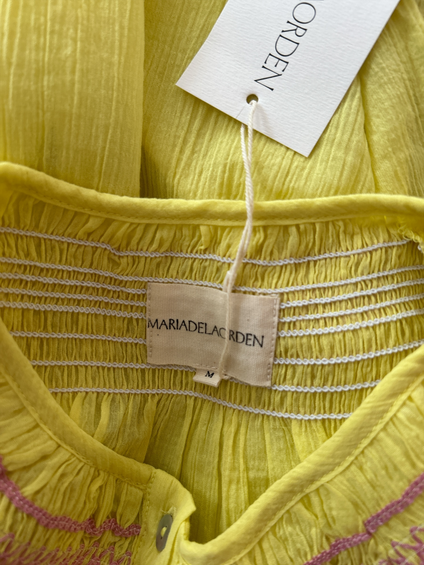 MARIA DELAORDEN WOMENS YELLOW SUNSHINE TOP UK 12/14 (M) NEW TAGGED RRP: e115.00