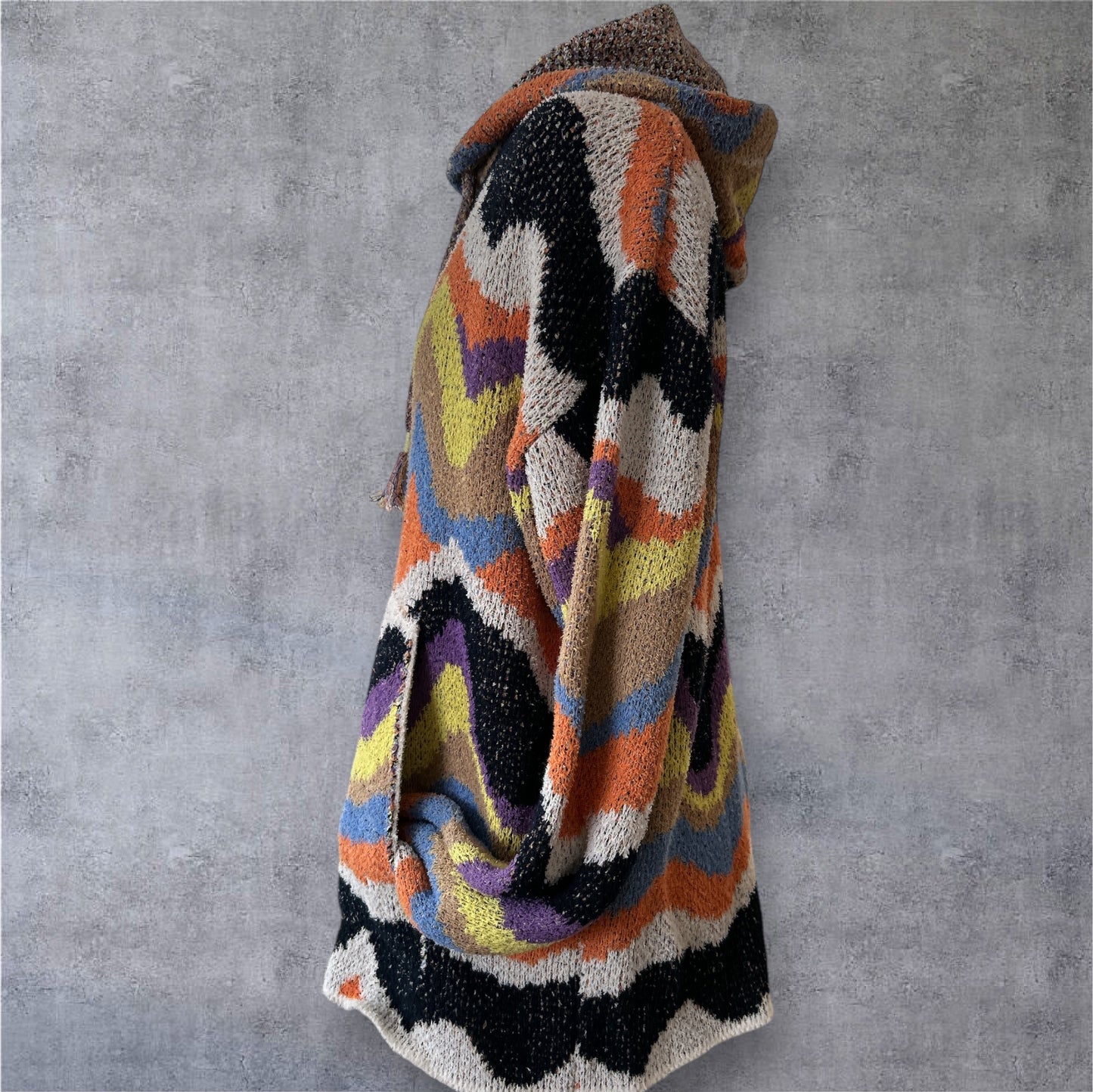 MENS ROBERTO COLLINA HOODED MULTI TOP UNISEX UK MEDIUM NEW & TAGGED