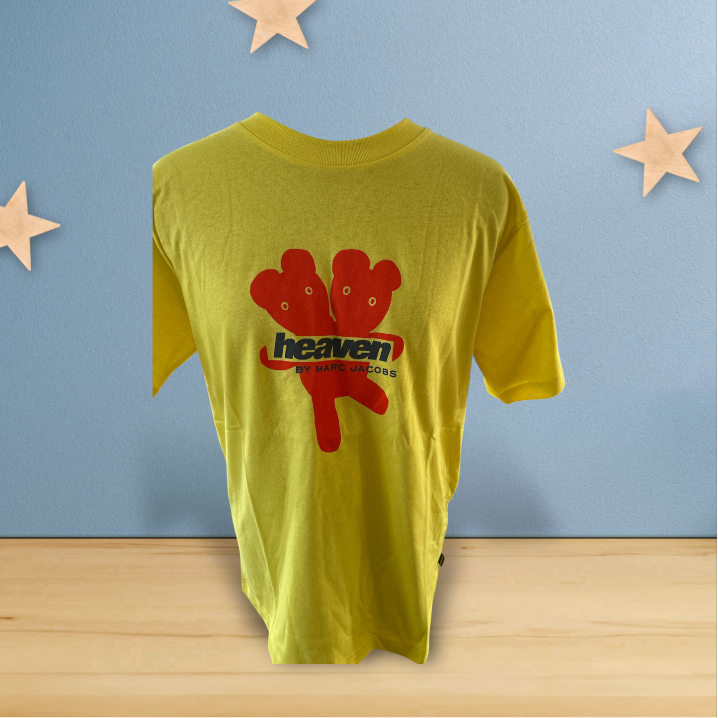 MENS MARC JACOBS HEAVEN T-SHIRT IN YELLOW SMALL UNISEX NEW & TAGGED