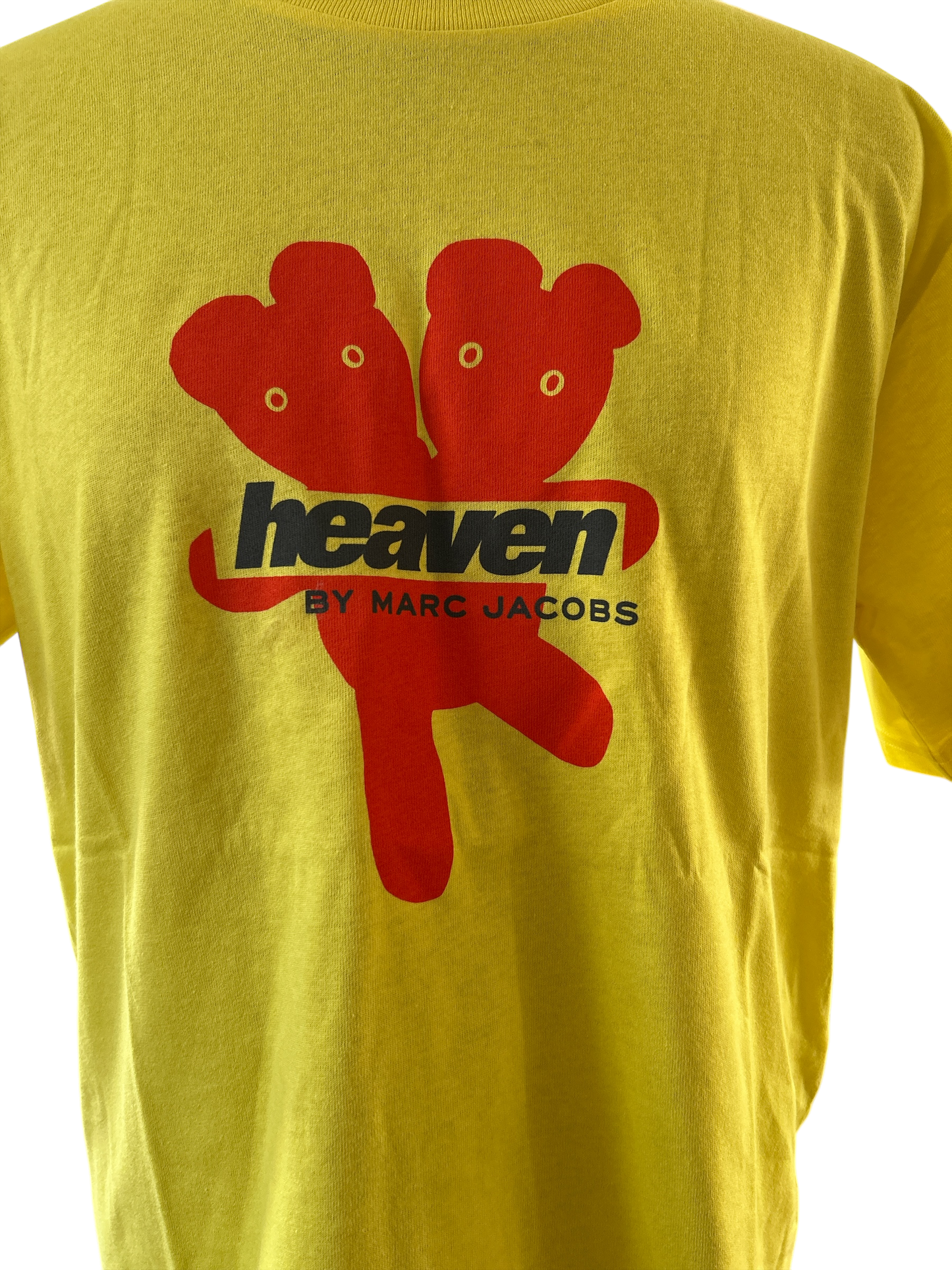 MENS MARC JACOBS HEAVEN T-SHIRT IN YELLOW SMALL UNISEX NEW & TAGGED