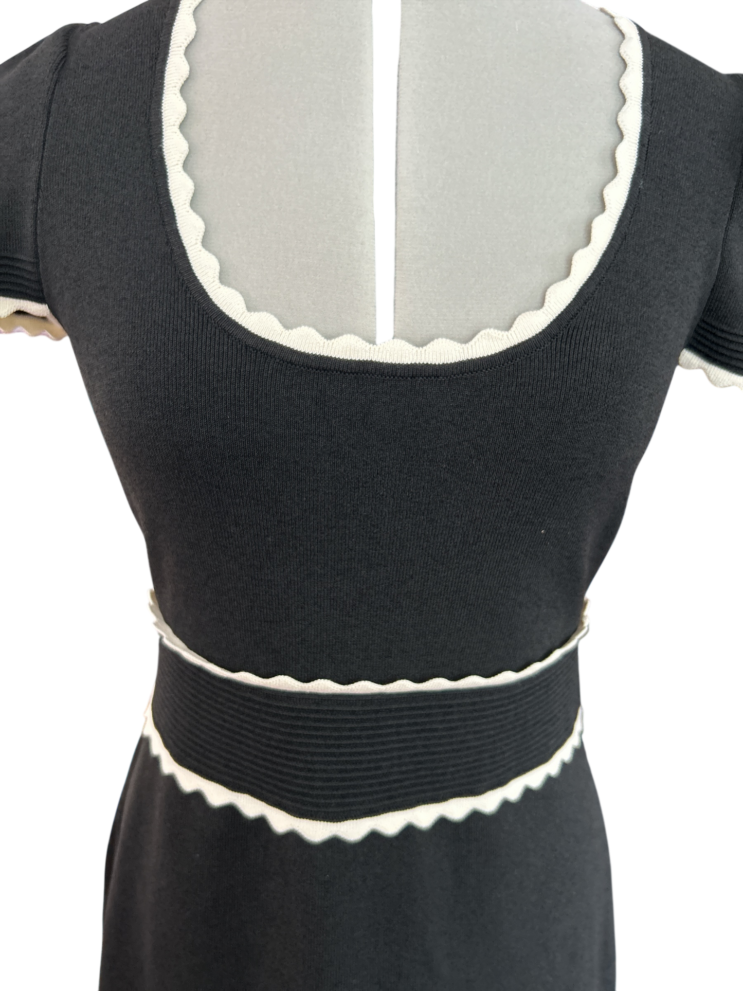 NEW AND TAGGED. Women's Express scalloped mini fit & flare sweater dress.