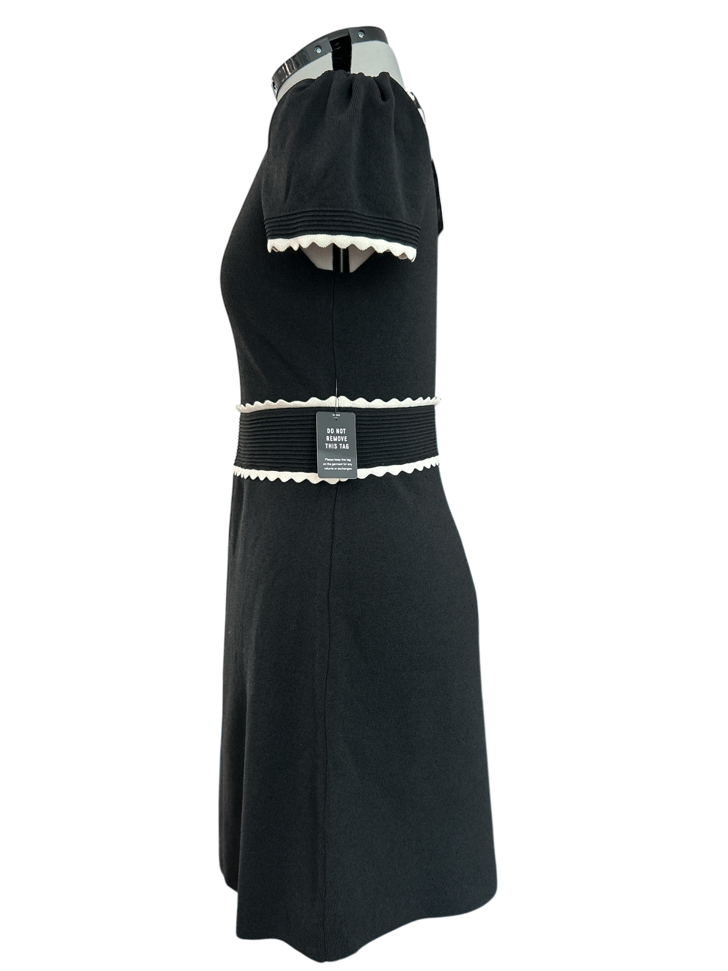 NEW AND TAGGED. Women's Express scalloped mini fit & flare sweater dress.