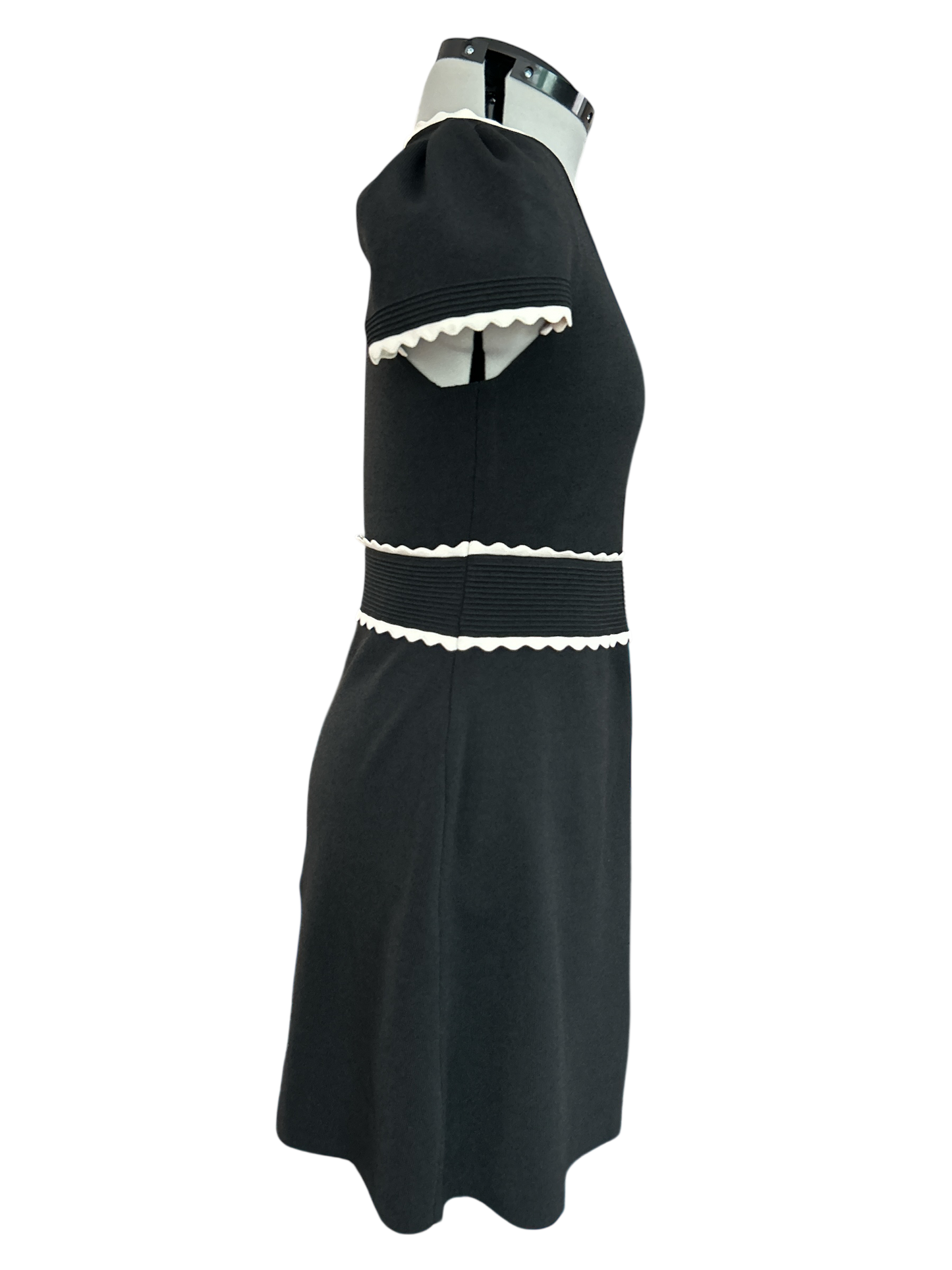 NEW AND TAGGED. Women's Express scalloped mini fit & flare sweater dress.